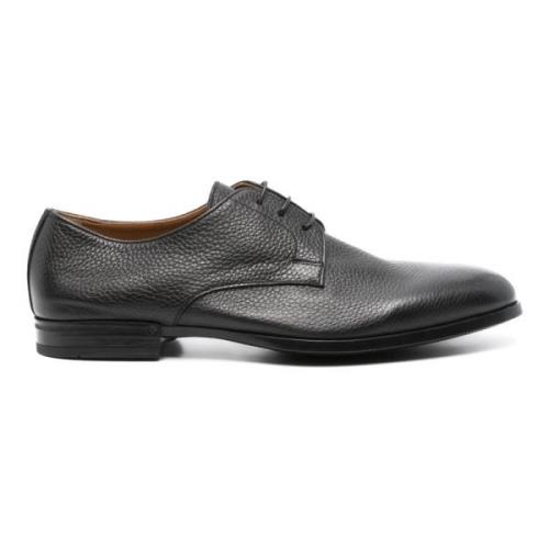 Elegante Zwarte Derby Schoenen Doucal's , Black , Heren