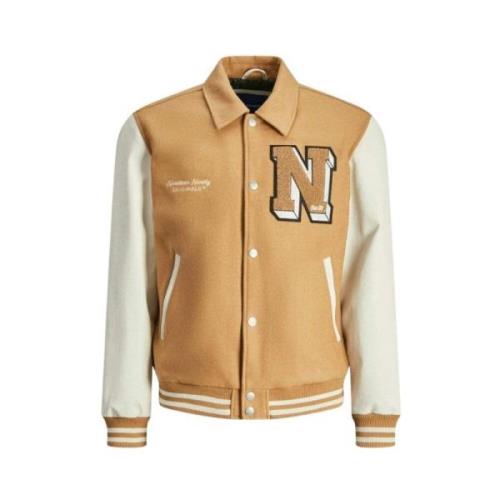 Varsity Bomberjack in wolmix Jack & Jones , Yellow , Heren