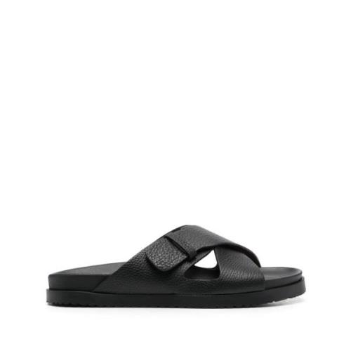 Platte Sandalen - Doucal Doucal's , Black , Heren