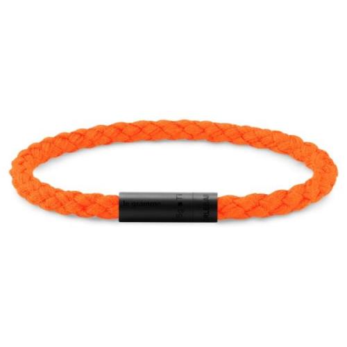 Fluorescerende Oranje Nato Kabelarmband Le Gramme , Black , Unisex