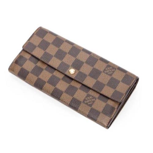 Pre-owned Coated canvas wallets Louis Vuitton Vintage , Brown , Dames