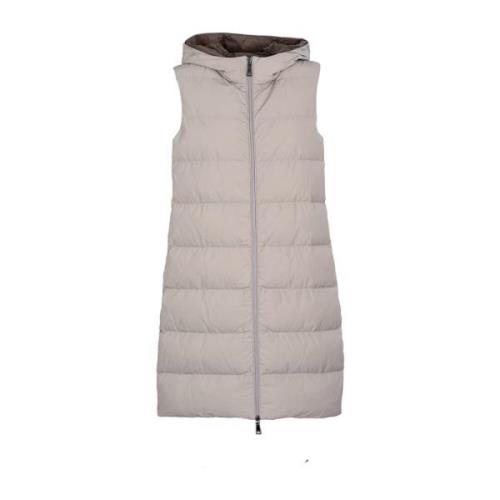 Moderne Lange Vest in Padding Seventy , Gray , Dames