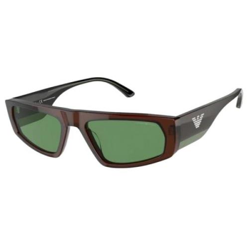 Bruin Acetaat Unisex Zonnebril Emporio Armani , Brown , Unisex