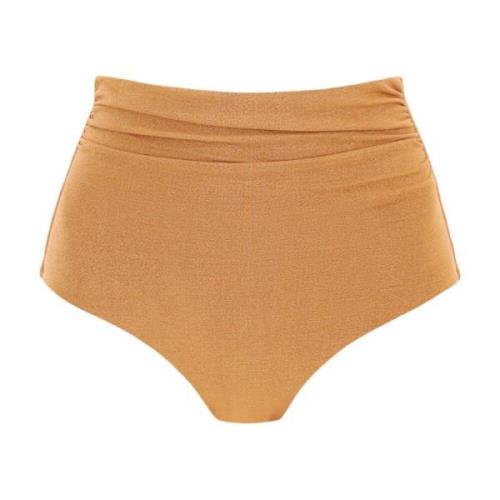 Metallic Fiber Bikini Briefs Max Mara , Orange , Dames