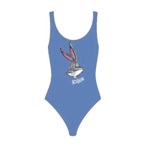 Stijlvol One Piece Kostuum voor Vrouwen Iceberg , Blue , Dames