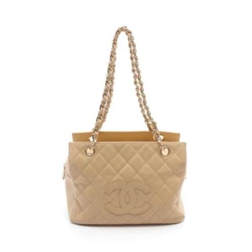 Pre-owned Fabric chanel-bags Chanel Vintage , Beige , Dames