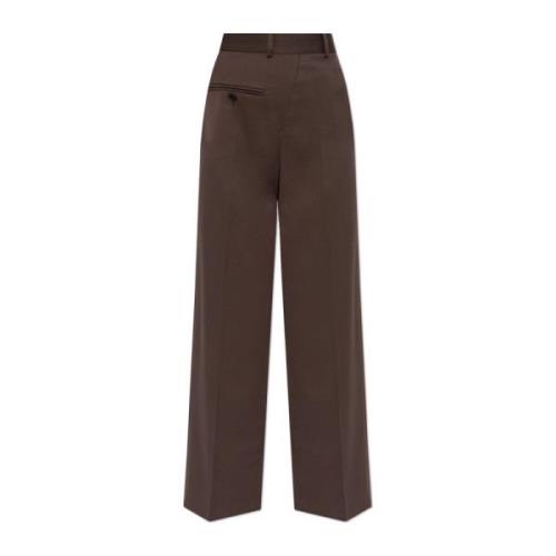 Geplooide broek MM6 Maison Margiela , Brown , Dames