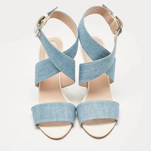 Pre-owned Denim sandals Fendi Vintage , Blue , Dames