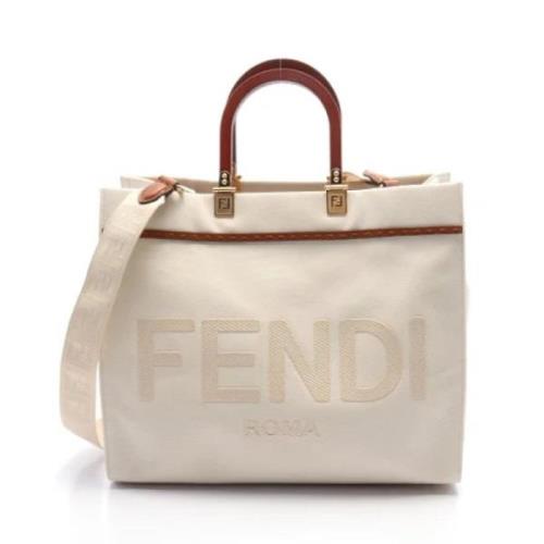 Pre-owned Leather fendi-bags Fendi Vintage , Beige , Dames