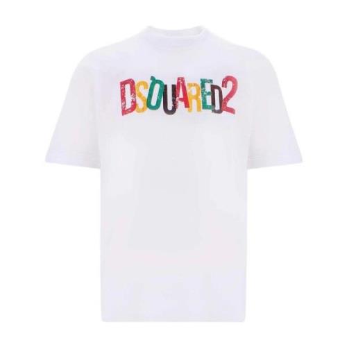 Logo T-shirt Dsquared2 , White , Heren