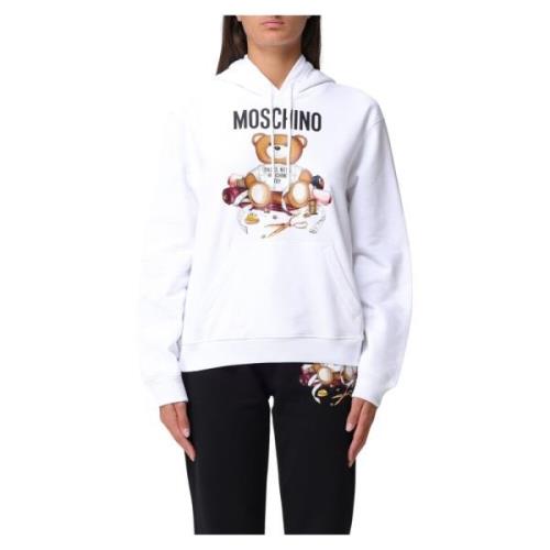 Stijlvolle Fleece Trui Moschino , White , Dames