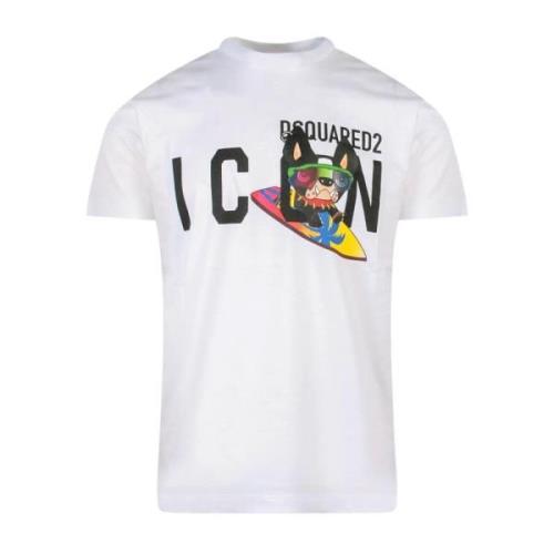 Logo T-shirt Dsquared2 , White , Heren