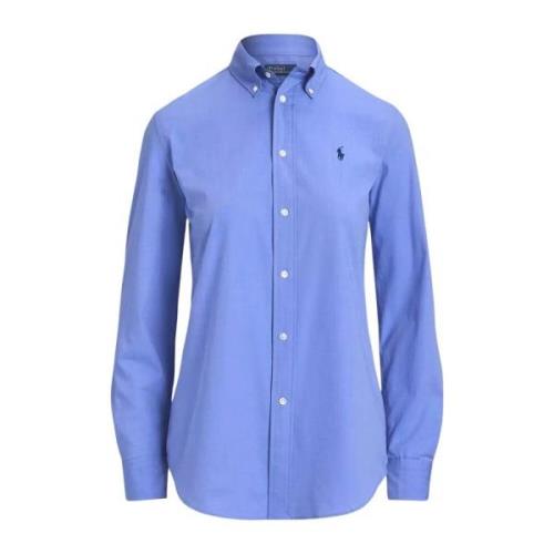 Blauw shirt Stretch Slim Fit Ralph Lauren , Blue , Dames