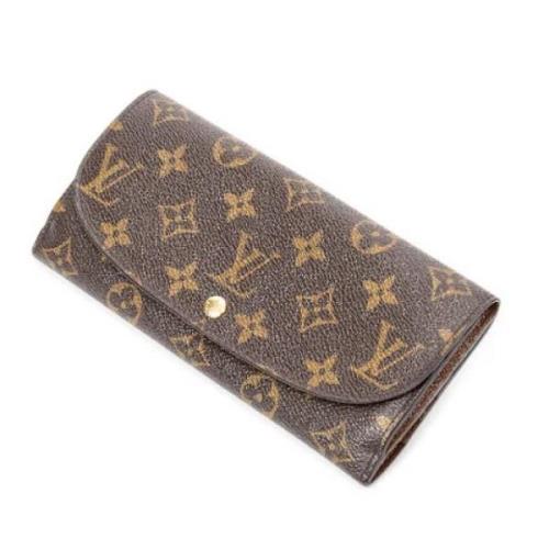 Pre-owned Coated canvas wallets Louis Vuitton Vintage , Brown , Dames