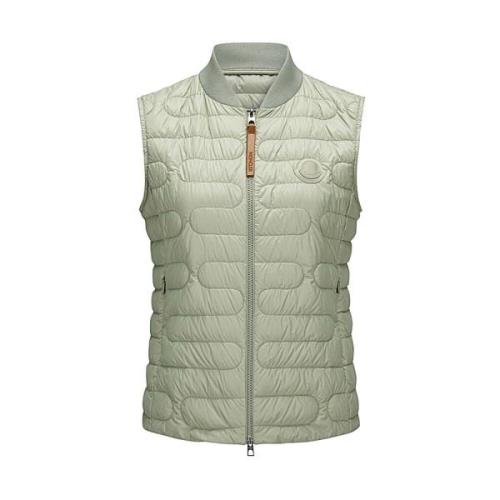 Gewatteerd Puffer Vest Moncler , Green , Heren