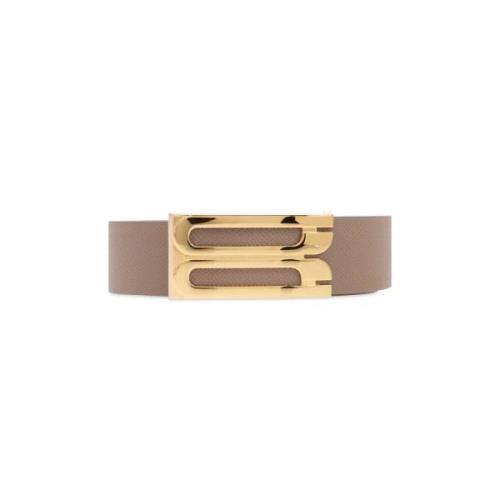 Leren riem Victoria Beckham , Beige , Dames