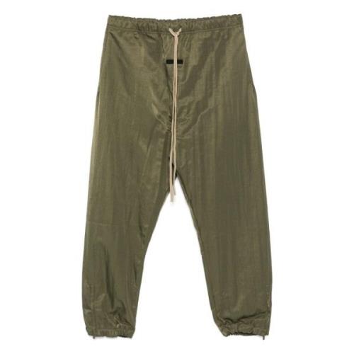 Gekreukelde Nylon Trackpant met Militaire Kleur Fear Of God , Green , ...