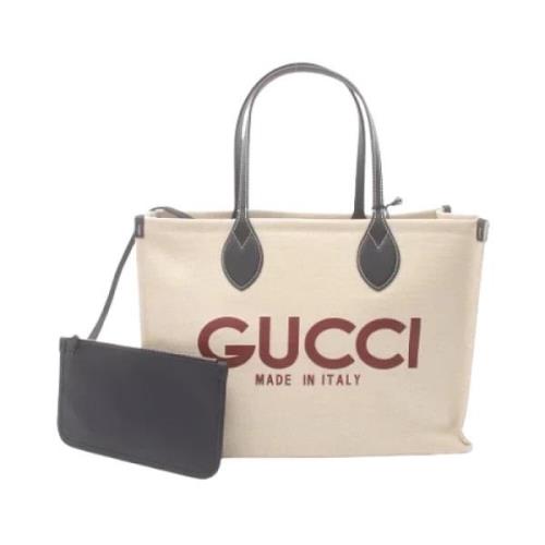 Pre-owned Leather gucci-bags Gucci Vintage , Beige , Dames