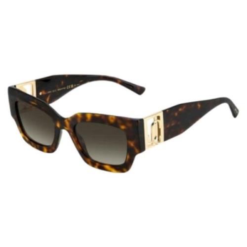 Bruine Resin Dames Zonnebril Jimmy Choo , Brown , Dames