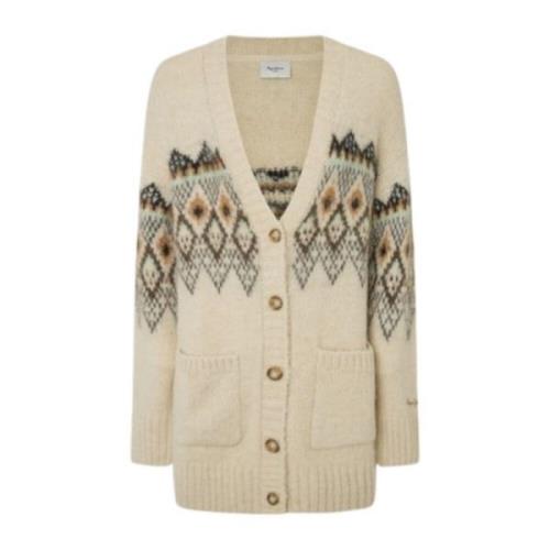 Stijlvolle Sweaters Collectie Pepe Jeans , Beige , Dames