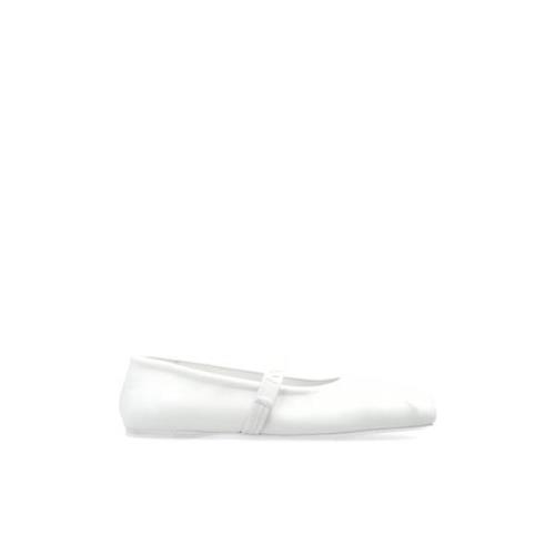 Leren balletflats Marni , White , Dames