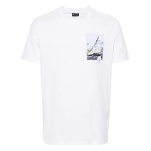 Gebreid T-shirt met korte mouwen wit Paul & Shark , White , Heren