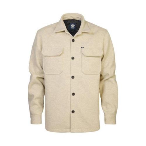 Heren Langemouwshirt in Ecru Petrol , Beige , Heren