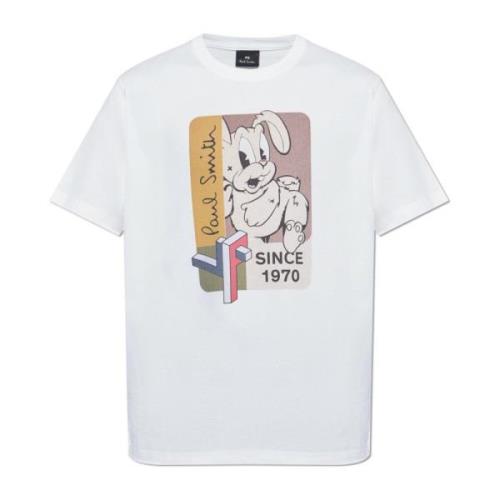 T-shirt met print PS By Paul Smith , White , Heren