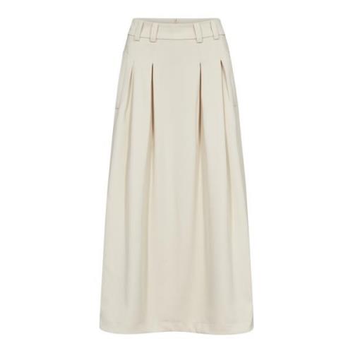 Plooirok Offwhite Lange Rok Co'Couture , White , Dames