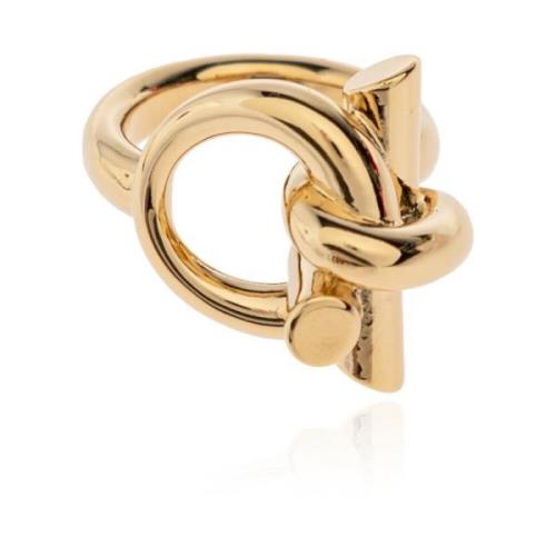 Messing ring Salvatore Ferragamo , Yellow , Heren