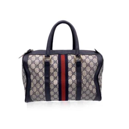 Pre-owned Canvas gucci-bags Gucci Vintage , Blue , Dames