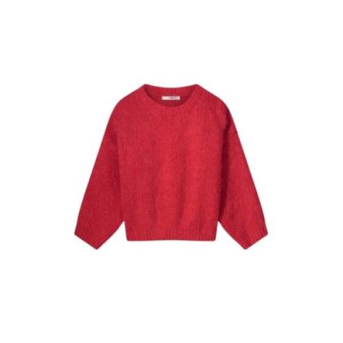 Alpaca Boxy Sweater Summum Woman , Red , Dames