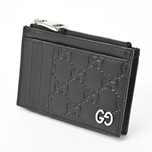 Pre-owned Leather wallets Gucci Vintage , Black , Heren