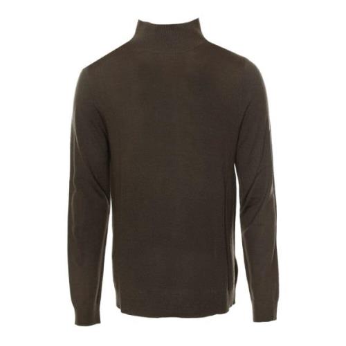 Turtle Neck Gebreide Trui Drykorn , Brown , Heren