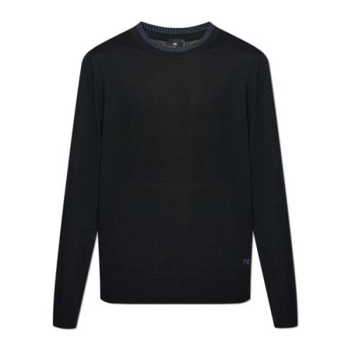 Wollen trui PS By Paul Smith , Black , Heren