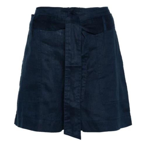 Daviana platte voorkant shorts Ralph Lauren , Blue , Dames