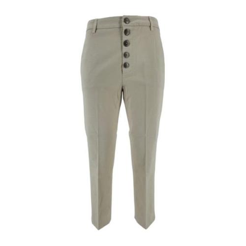 Gabardine Damesbroek in Latte Dondup , Beige , Dames