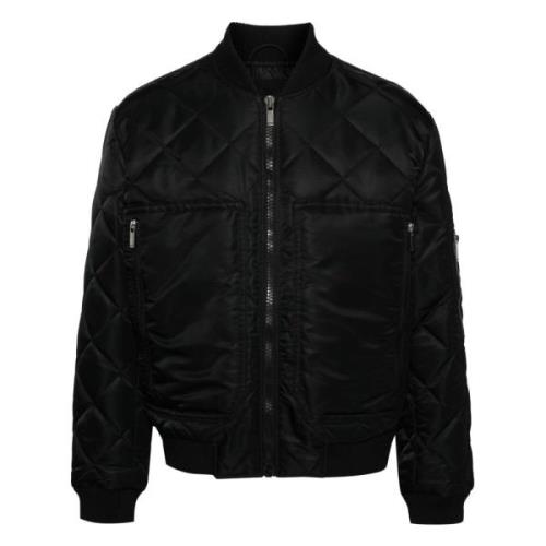 Zwarte Bomberjack met Nylon Buitenkant Just Cavalli , Black , Heren