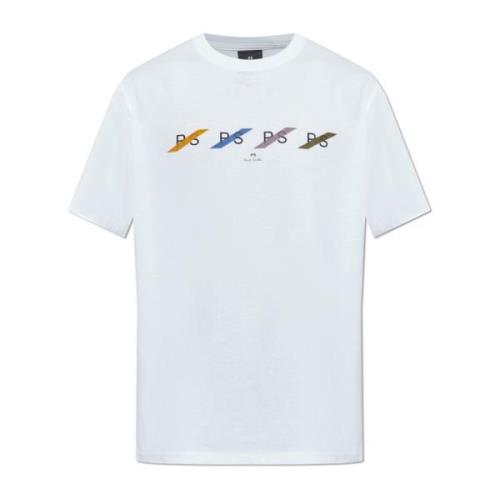 T-shirt met print PS By Paul Smith , White , Heren