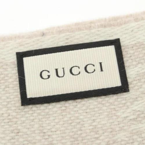 Pre-owned Wool scarves Gucci Vintage , Beige , Dames