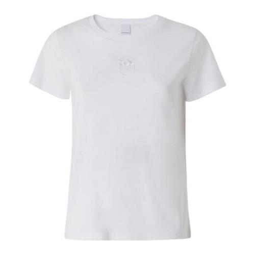 Katoenen T-shirt met stijl A227 Pinko , White , Dames