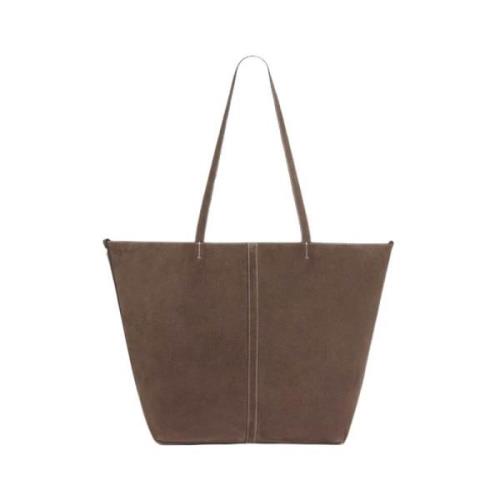 Dagelijkse leren tas met gouden sluiting Vanessa Bruno , Beige , Dames