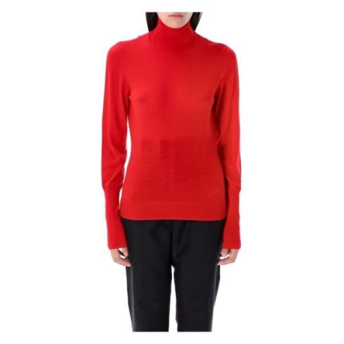 Rode Gebreide Trui met Open Rug Givenchy , Red , Dames