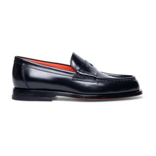 Leren instapper voor dames Santoni , Black , Dames