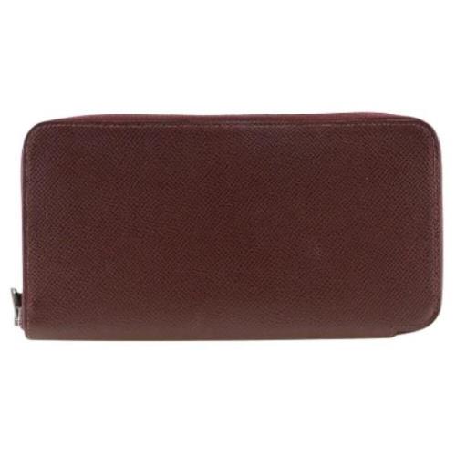 Pre-owned Leather wallets Hermès Vintage , Brown , Dames