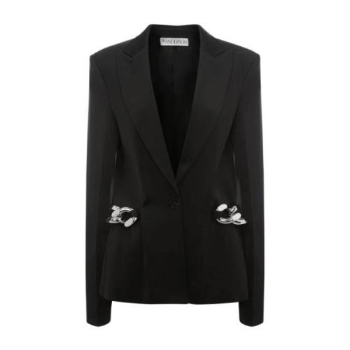 Zwarte Ketting Link Blazer JW Anderson , Black , Dames