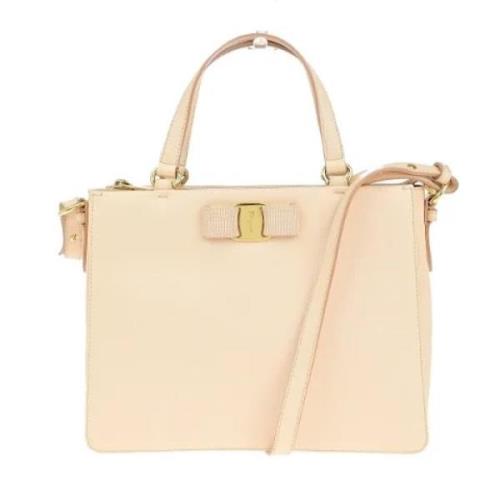 Pre-owned Leather handbags Salvatore Ferragamo Pre-owned , Pink , Dame...