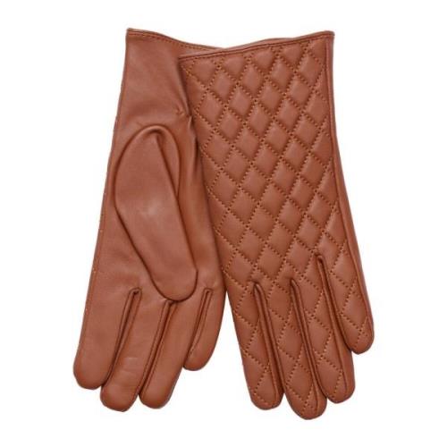 Gewatteerde Leren Handschoenen Cognac Btfcph , Brown , Dames