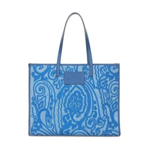 Blauwe Casual Tote Tas Etro , Blue , Dames