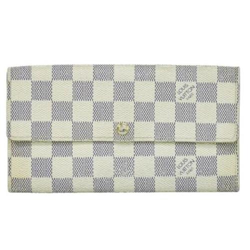 Pre-owned Canvas wallets Louis Vuitton Vintage , White , Dames